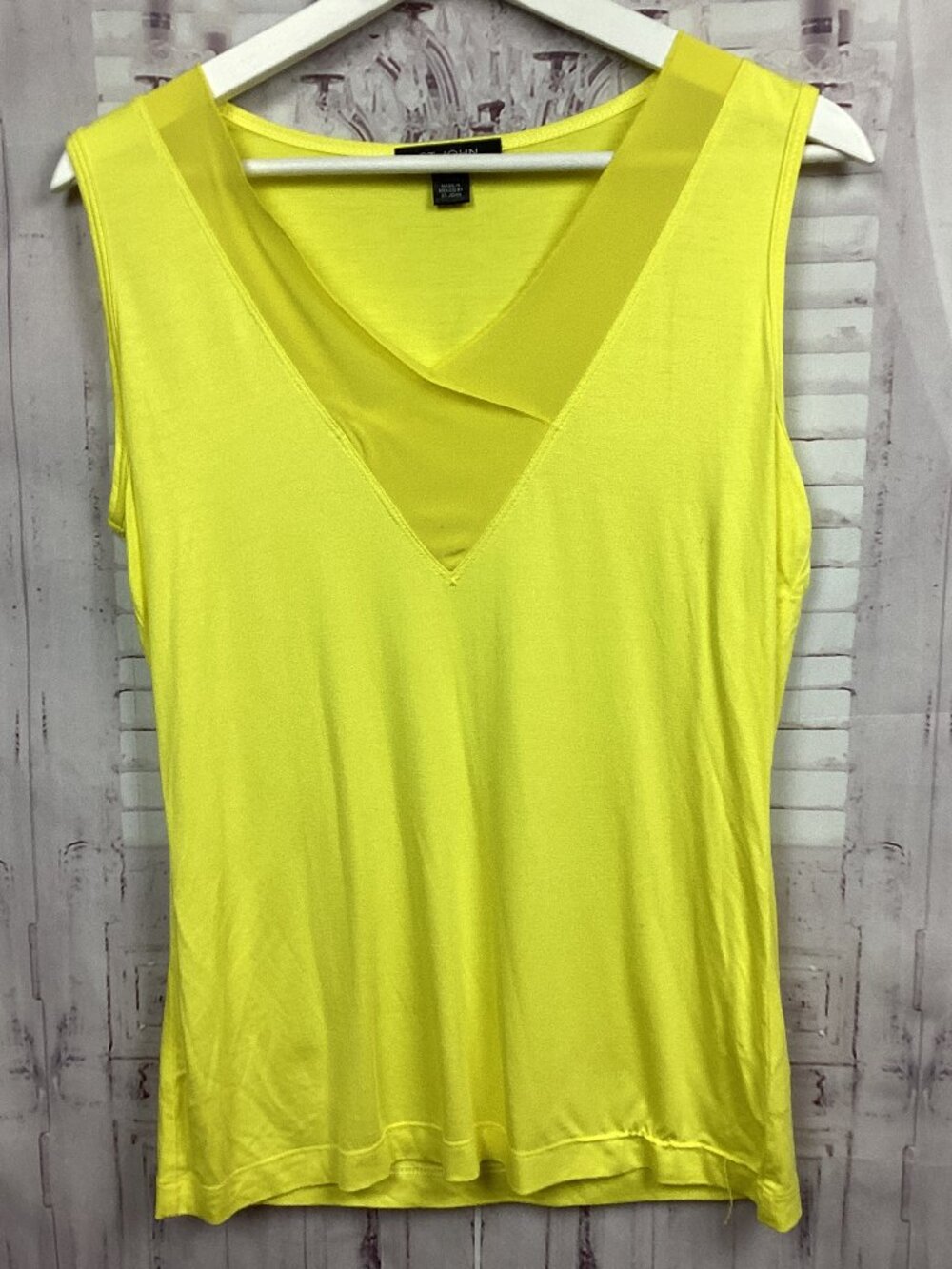 St. John Yellow Camisole Sleeveless Top S